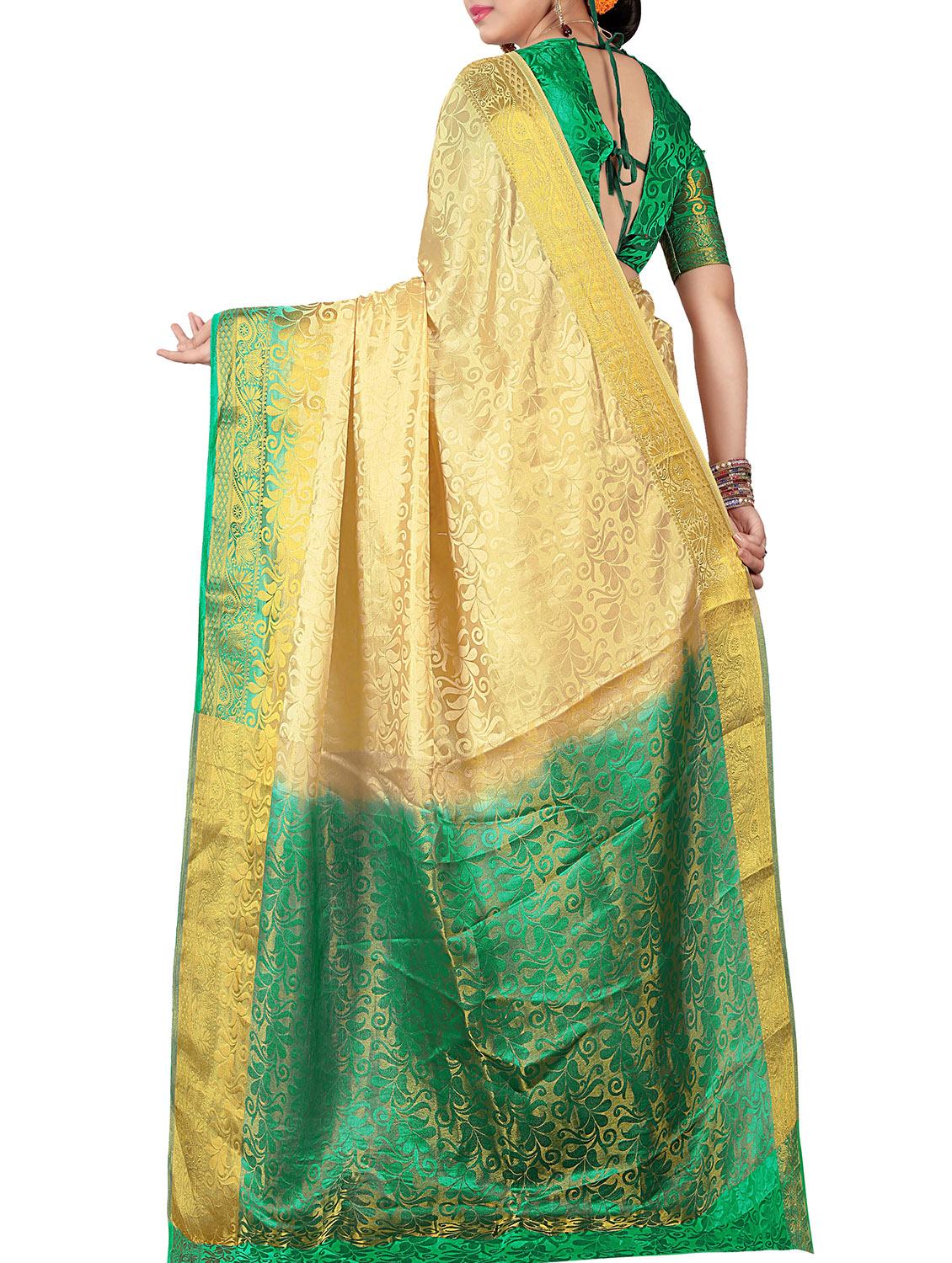 self design kanjivaram saree with blouse - 15901688 - Zoom Image - 2