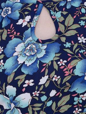 cap sleeved floral flared dress - 15902027 - Standard Image - 5