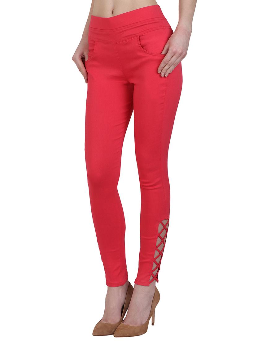 criss-cross mid waist jegging - 15902323 - Zoom Image - 2
