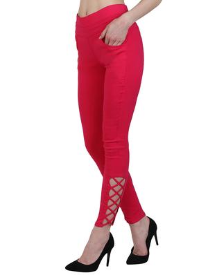 high waist criss-cross detail jegging - 15902335 - Standard Image - 2