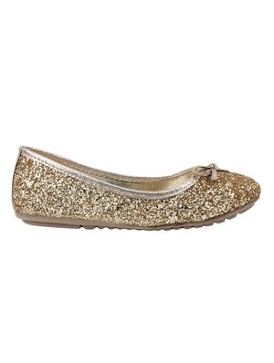 gold slip on ballerinas - 15902411 - Standard Image - 2