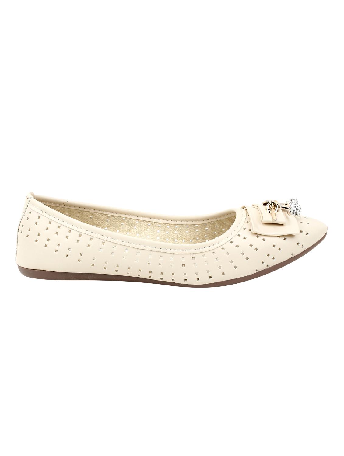 white slip on ballerinas - 15902416 - Zoom Image - 2
