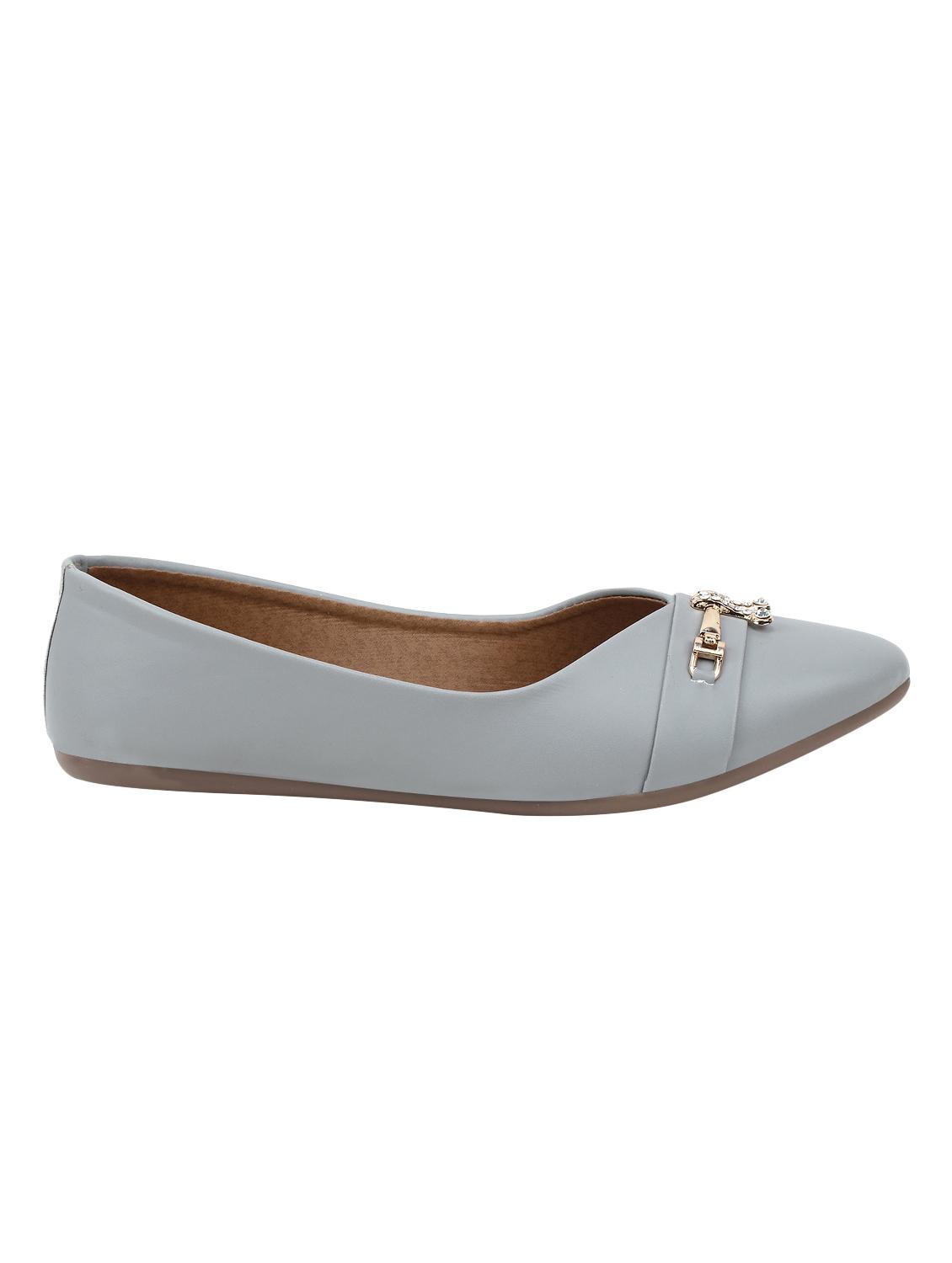 grey slip on ballerinas - 15902419 - Zoom Image - 2