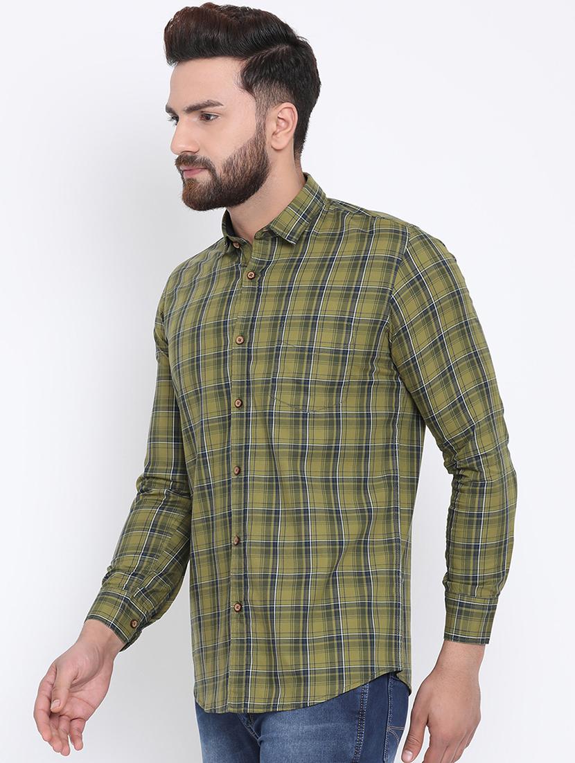 green checkered casual shirt - 15902940 - Zoom Image - 2