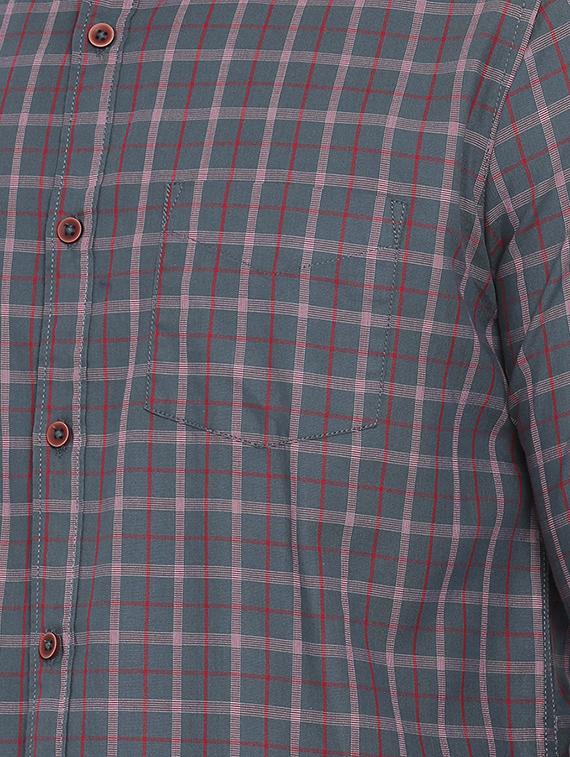 grey checkered casual shirt - 15902952 - Zoom Image - 5