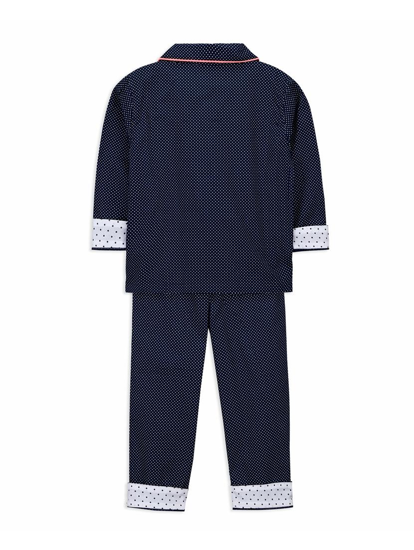 contrast piping pocket patch pyjama set - 15903096 - Zoom Image - 2