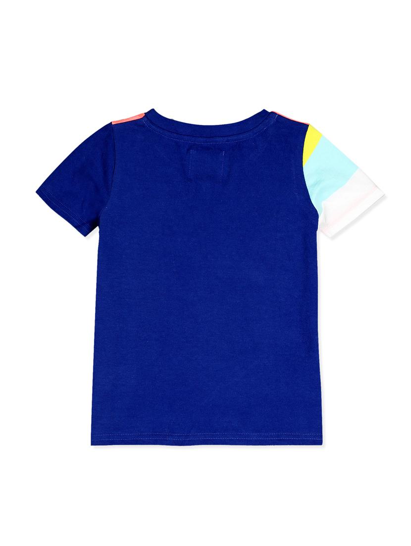 round neck color block t-shirt - 15903101 - Zoom Image - 2
