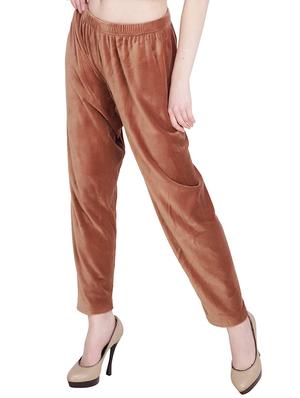coco brown velvet trousers - 15903860 - Standard Image - 2