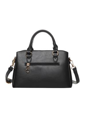 black leatherette (pu) regular satchel - 15903910 - Standard Image - 2