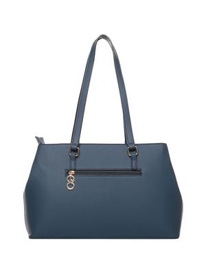 blue leatherette (pu) regular satchel - 15903918 - Standard Image - 2