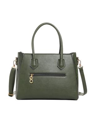 green leatherette (pu) regular satchel - 15903922 - Standard Image - 2