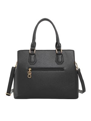black leatherette (pu) regular satchel - 15903930 - Standard Image - 2