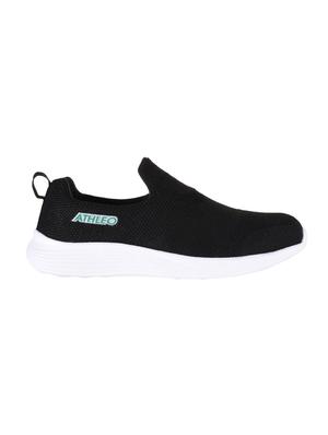 black Fabric slip on sport shoes - 15903978 - Standard Image - 2