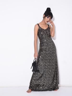 Sheer back sequin maxi dress - 15903986 - Standard Image - 2