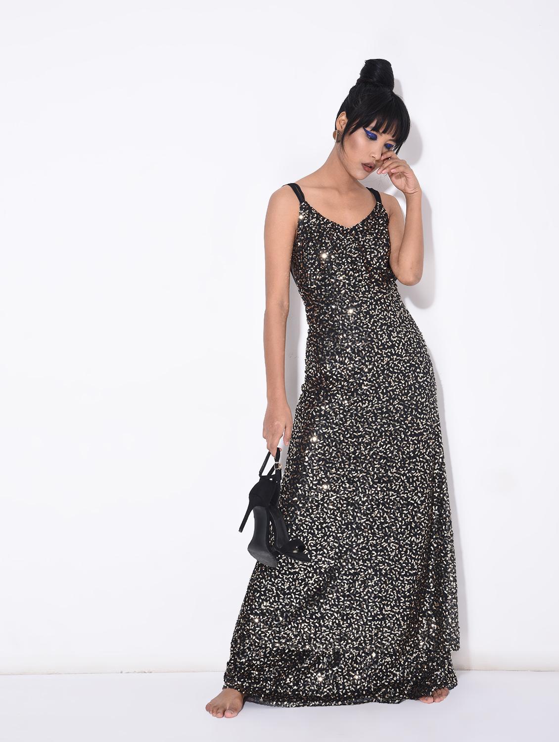 Sheer back sequin maxi dress - 15903986 - Zoom Image - 2