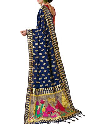 self design banarasi saree with blouse - 15904184 - Standard Image - 2