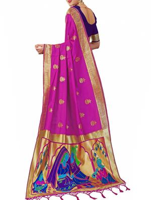 self design banarasi saree with blouse - 15904207 - Standard Image - 2