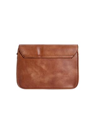 tan leatherette (pu) regular sling bag - 15905525 - Standard Image - 2