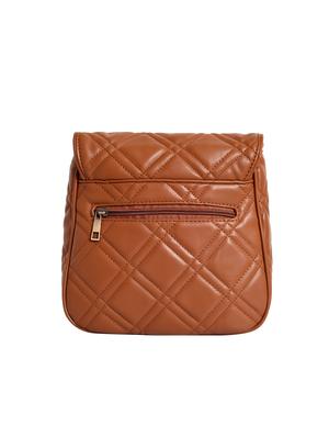 tan leatherette (pu) regular sling bag - 15905537 - Standard Image - 2