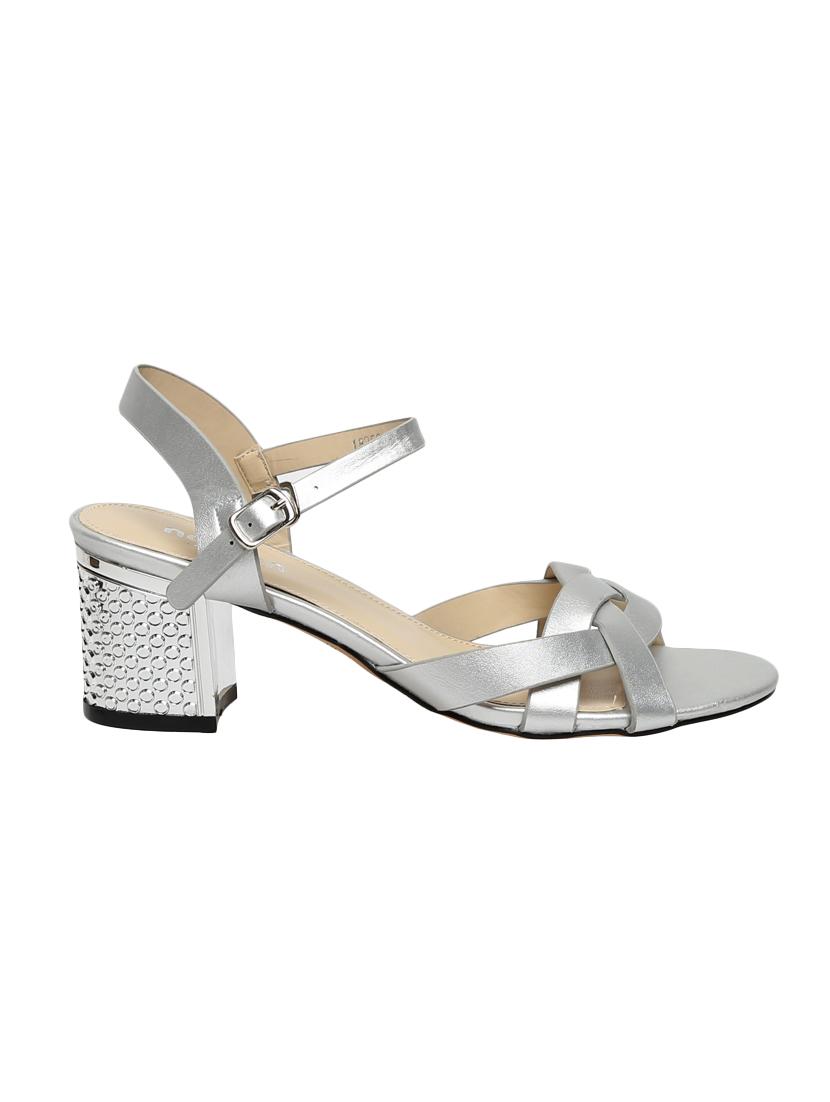 silver back strap sandals - 15905803 - Zoom Image - 2
