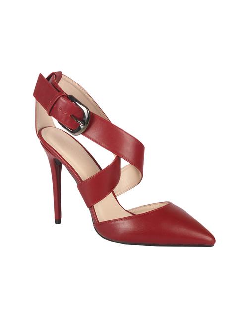 maroon back strap sandals - 15905844 - Standard Image - 1
