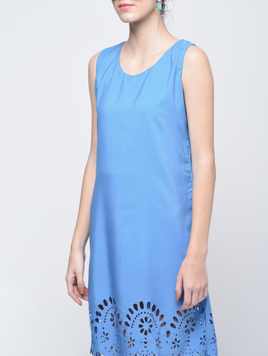 cut work scalloped shift dress - 15905874 - Zoom Image - 5