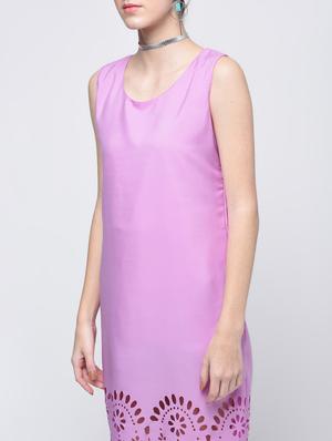 cut work scalloped shift dress - 15905876 - Standard Image - 5