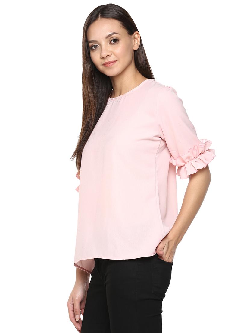 frill detail keyhole back top - 15906536 - Zoom Image - 2