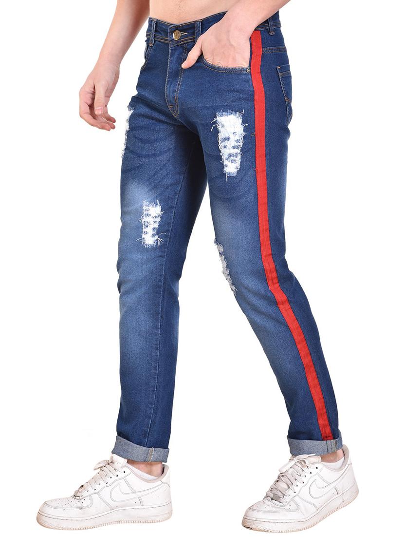 dark blue denim ripped jeans - 15906561 - Zoom Image - 2