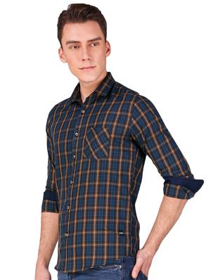 blue checkered casual shirt - 15906638 - Standard Image - 2