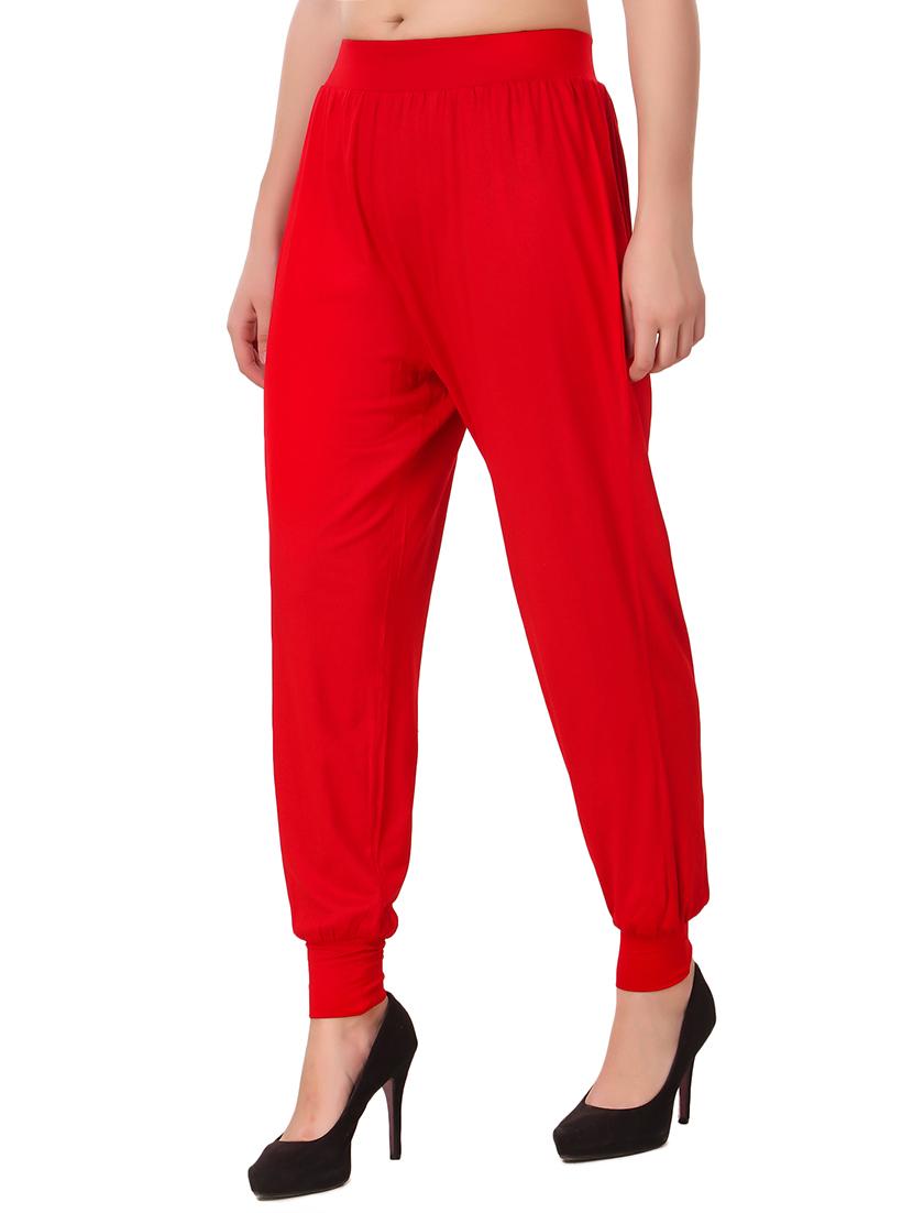 Red solid harem pants - 15906887 - Zoom Image - 2