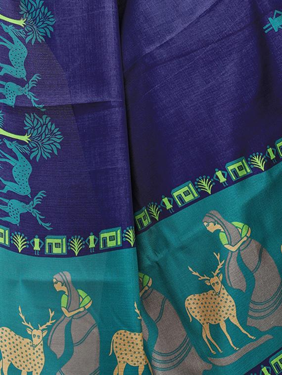 multicolor printed saree combo (set of 2) with blouse - 15907621 - Zoom Image - 5