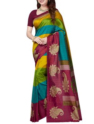 multicolor printed saree combo (set of 2) with blouse - 15907654 - Standard Image - 5