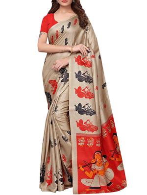 multicolor printed saree combo (set of 2) with blouse - 15907674 - Standard Image - 5
