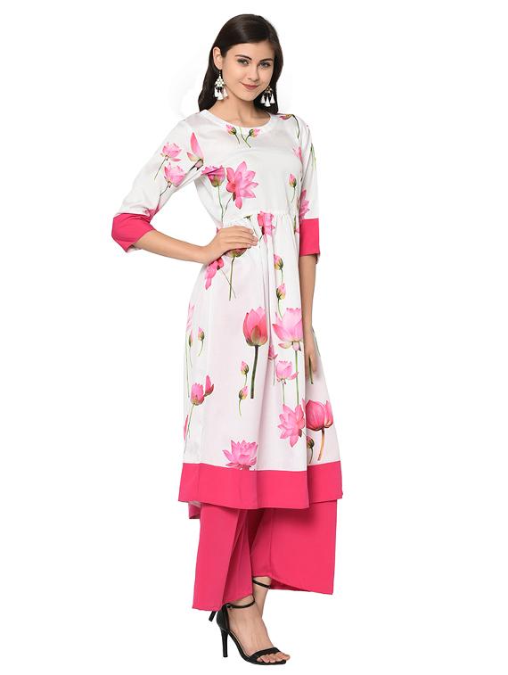 a-line digital print kurta - 15907799 - Zoom Image - 2