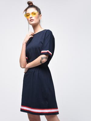 contrast tape a-line dress - 15908193 - Standard Image - 2