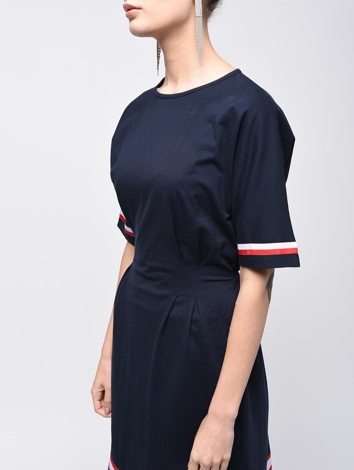 contrast tape a-line dress - 15908193 - Zoom Image - 5