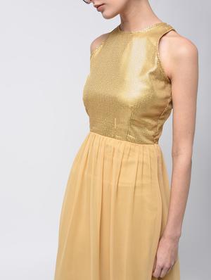 gathered waist sequined maxi dress - 15908195 - Standard Image - 5