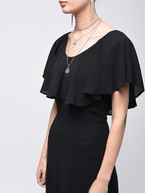 ruffled overlay maxi dress - 15908201 - Standard Image - 5