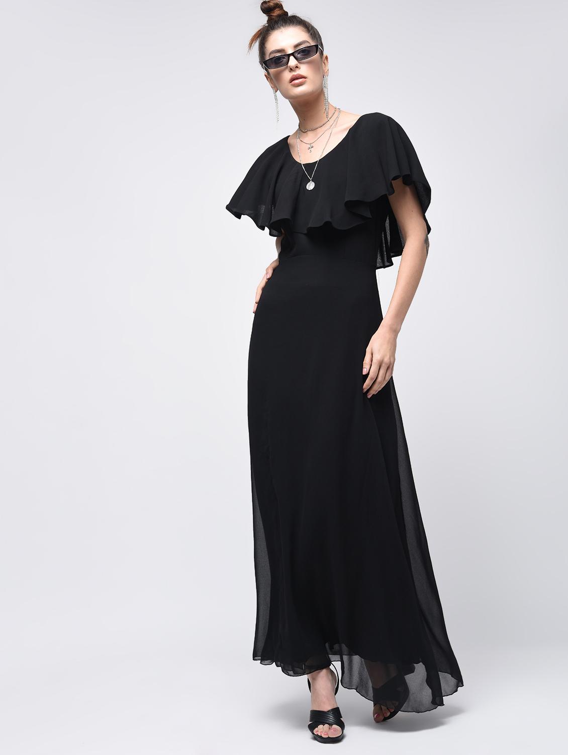ruffled overlay maxi dress - 15908201 - Zoom Image - 2