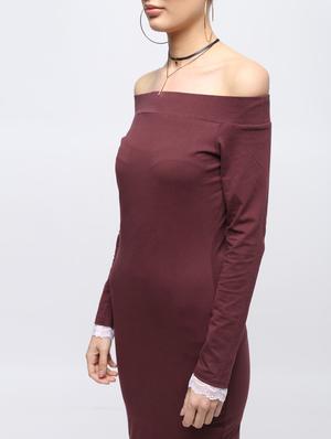 off shoulder sheath dress - 15908203 - Standard Image - 5