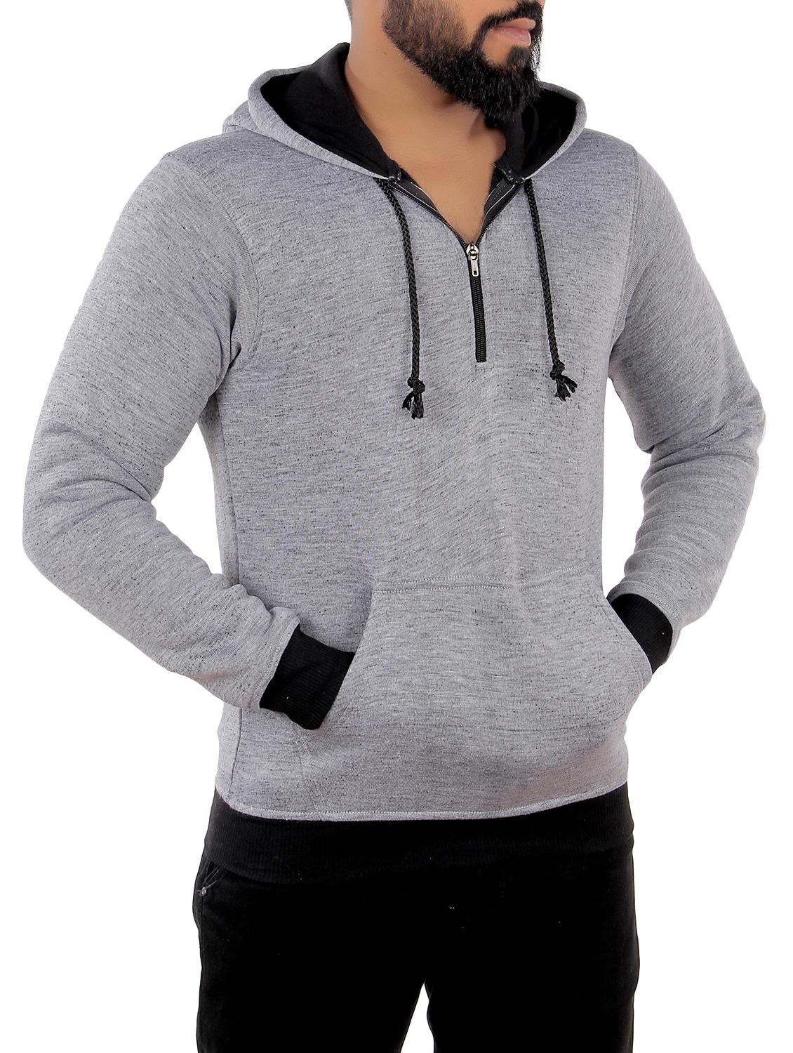 grey fleece sweatshirt - 15908330 - Zoom Image - 2