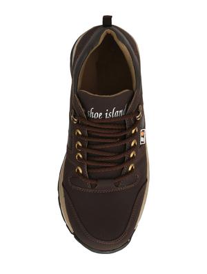 brown leatherette lace up boots - 15908587 - Standard Image - 5