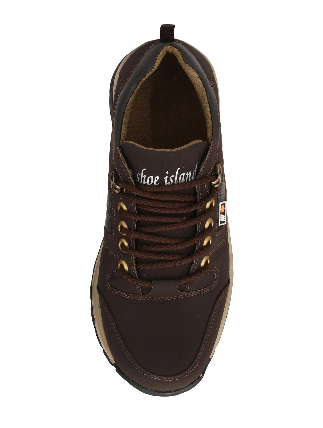 brown leatherette lace up boots - 15908587 - Zoom Image - 5