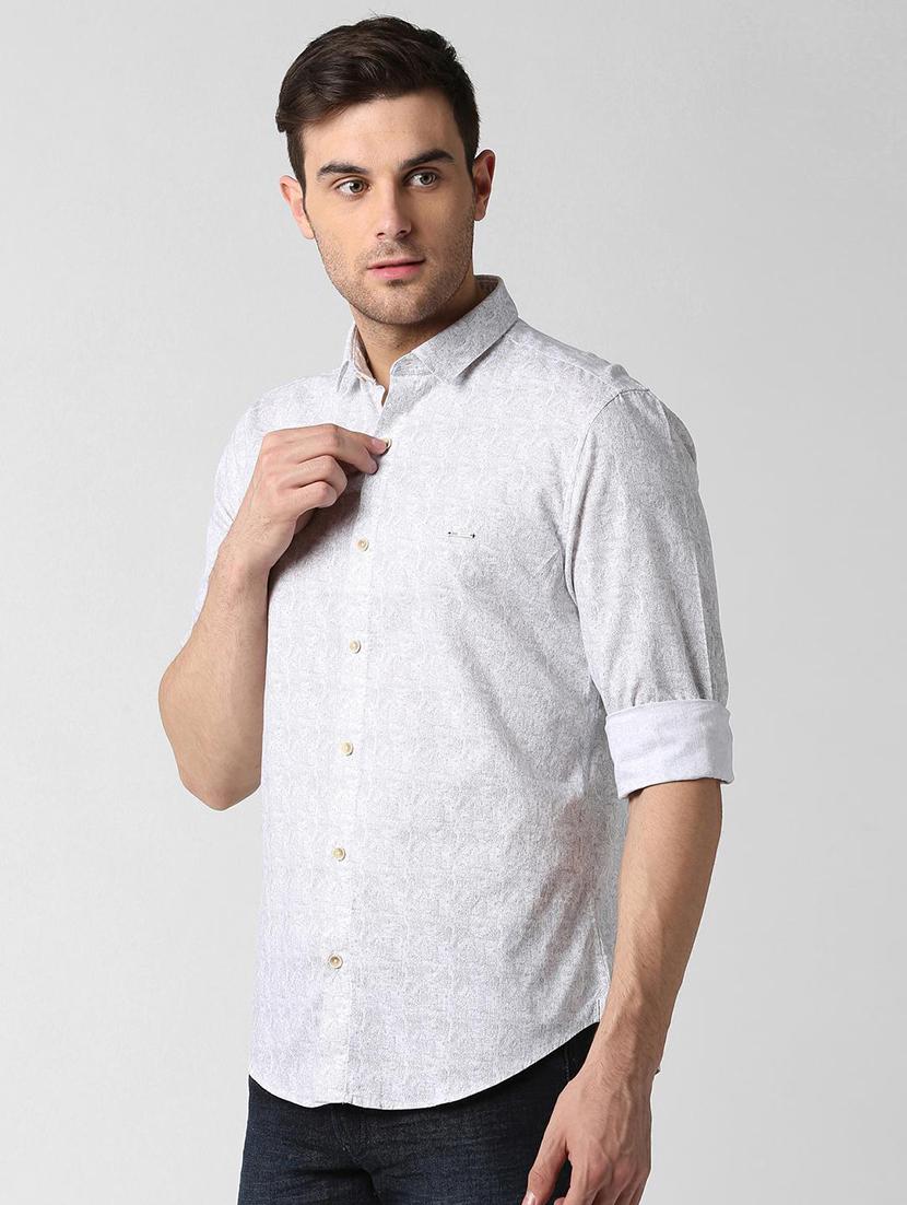 white printed casual shirt - 15910548 - Zoom Image - 2