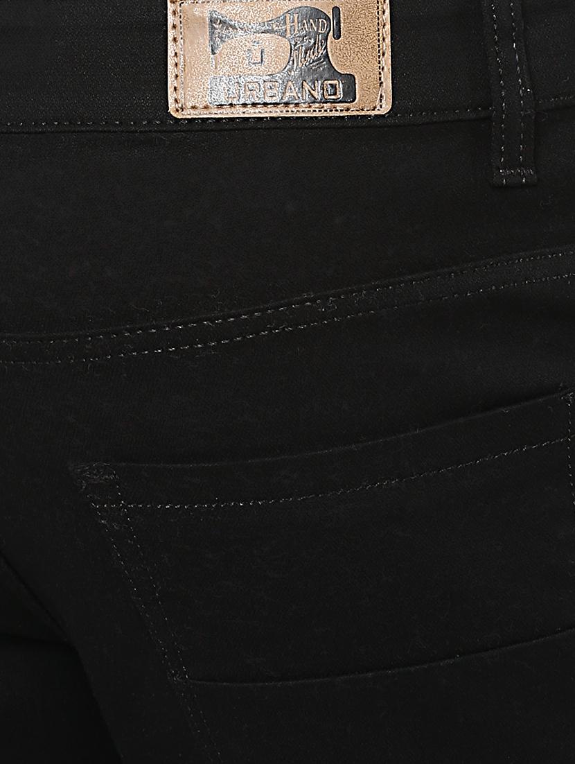 black cotton blend side tape jeans - 15910794 - Zoom Image - 5