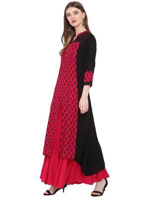 printed a-line kurta - 15910968 - Standard Image - 2