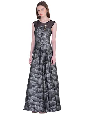 sheer panel pleated maxi dress - 15911017 - Standard Image - 2