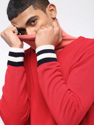 red cotton pullover - 15911386 - Standard Image - 5