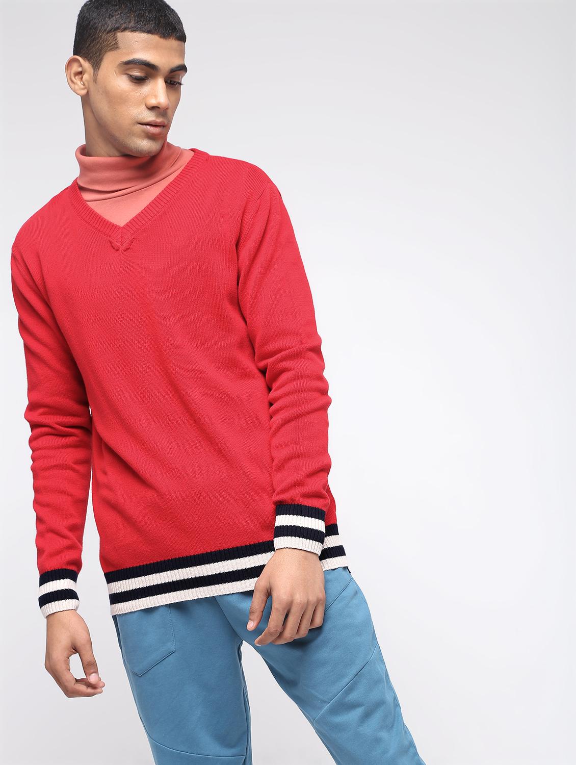 red cotton pullover - 15911386 - Zoom Image - 2
